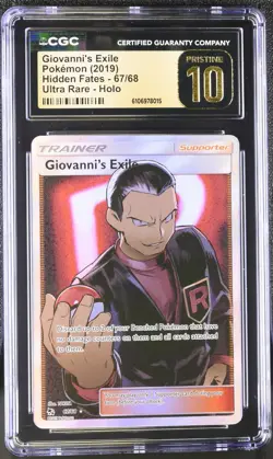 Pokemon tcg 2019 Hidden Fates Giovanni's Exile #67/68 CGC 10 - Image 1