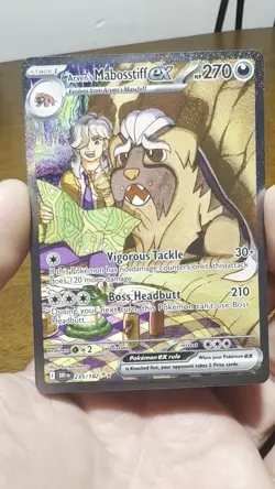 Pokemon TCG Arven's Mabosstiff EX 235/182 Sv10: Destined Rivals SAR - Image 2