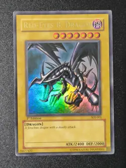 Yugioh Red-Eyes B. Dragon SDJ-001 Ultra Rare 1st Edition LP - Image 1