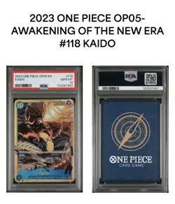 2023 ONE PIECE OP05-118 KAIDO PSA 10 AWAKENING OF THE NEW ERA #118 - Image 1