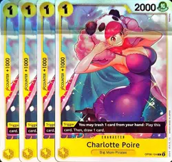One Piece TCG - 4er Playset - OP08-104 Charlotte Poire C/EN/NM - Image 1
