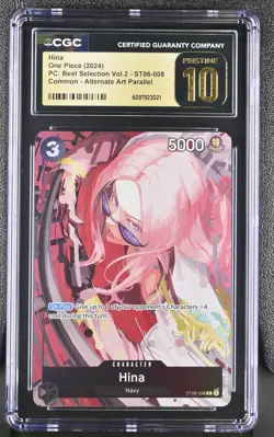 CGC PRISTINE 10 Hina Best Selection Vol.2 #ST06-008 Alternate Art 2024 One Piece - Image 1