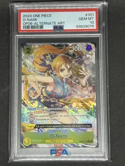 2024 One Piece O-NAMI OP06 101 Alternate Art PSA 10 Gem Mint! - Image 1