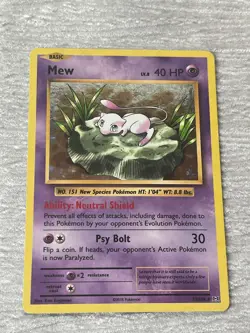 Pokemon MEW 53/108 Holo Collecting Card - VERY GOOD to MINT - never played with - Image 1