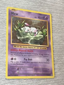 Pokemon MEW 53/108 Holo Collecting Card - VERY GOOD to MINT - never played with - Image 3