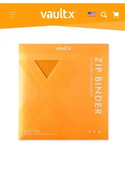 Vault X Neon Neon Orange Exo Tec Zip Binder 12 Pocket Side Loading 480 Cards - Image 1
