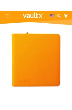 Vault X Neon Neon Orange Exo Tec Zip Binder 12 Pocket Side Loading 480 Cards - Image 2