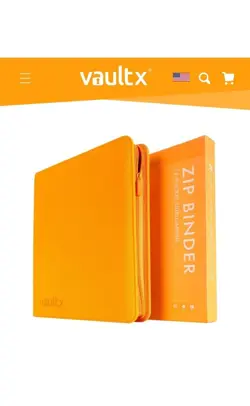 Vault X Neon Neon Orange Exo Tec Zip Binder 12 Pocket Side Loading 480 Cards - Image 4