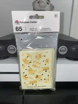 Pokemon TCG: Pikachu Allover Card Sleeves (65 Sleeves) Pokemon Center - Image 1
