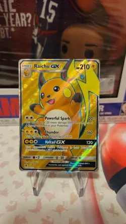 2017 Raichu GX SM90 Black Star Promo Pokemon Card Full Art Shining Legends - Image 1