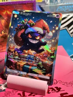 🎄NON-TCG CHRISTMAS POKEMON CARD🎄 Gengar💜 - Image 1