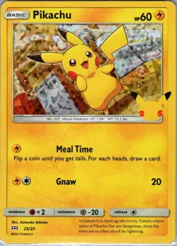 Pikachu - 25/25 Holo McDonald's 25th Anniversary Promos - Pokemon Card - NM - Image 1