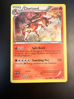 Charizard 19/113 Legendary Treasures Holo Pokemon Card - HP+ - Image 2