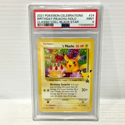 Birthday Pikachu 24 - Celebrations - Graded Pokemon Card - PSA 9 - Image 1