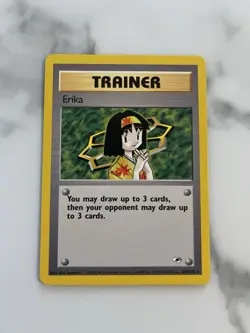Erika 100/132 (1999-2000 Pokemon TCG Gym Heroes Trainer Card) - Image 2