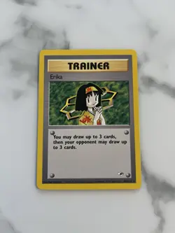 Erika 100/132 (1999-2000 Pokemon TCG Gym Heroes Trainer Card) - Image 4