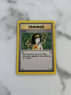 Erika 100/132 (1999-2000 Pokemon TCG Gym Heroes Trainer Card) - Image 5