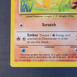 Pokemon TCG - 1x Charmander 46/102 - Vintage Base Set - LP - Common - 1999 - Image 3