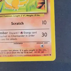 Pokemon TCG - 1x Charmander 46/102 - Vintage Base Set - LP - Common - 1999 - Image 4