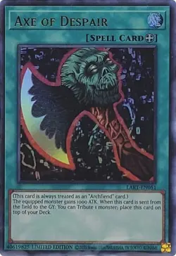 Axe of Despair - LART-EN051 - Ultra Rare - Limited Edition Near Mint Yugioh Card - Image 1