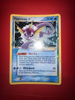 Pokemon Vaporeon Gold Star EX Power Keepers Ultra Rare Holo Card 102/108 🌟 - Image 1