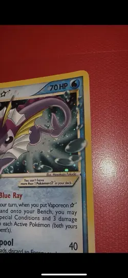 Pokemon Vaporeon Gold Star EX Power Keepers Ultra Rare Holo Card 102/108 🌟 - Image 4