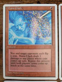 4x MTG Mana Clash 4th Edition ⭐Un-played NM SLIGHT WARP ⭐15 HQ PICS Magic ⭐x4 - Image 3