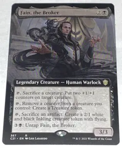 Fain, the Broker Extended Art 367 Commander 2021 Magic MTG NEW UNPLAYED - Image 1