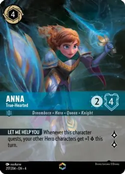 Lorcana Anna - True-Hearted - 217/204 - Enchanted - Holo Foil, Near Mint Ursula' - Image 1