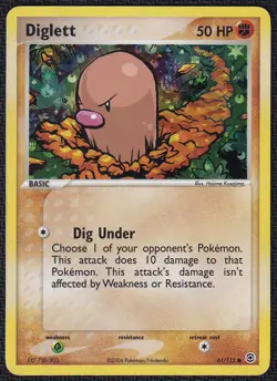 Pokemon Diglett 61/112 Reverse Holo EX FireRed & LeafGreen - Image 1