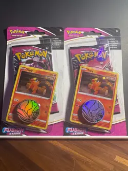 Pokemon - Fusion Strike Single Pack Blister x2 - Tepig Promo SWSH08 - Image 1