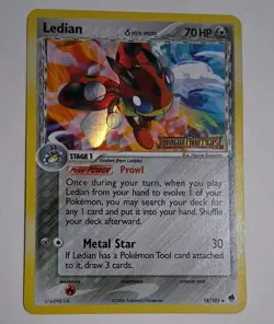 Pokemon TCG Ledian 18/101 Rare Reverse Holo Foil EX Dragon Frontiers Stamped - Image 3