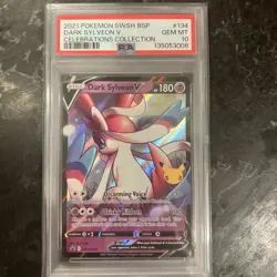 Pokemon TCG 2021 DARK SYLVEON V Celebrations SWSH134 BSP PSA 10 GEM MINT - Image 1