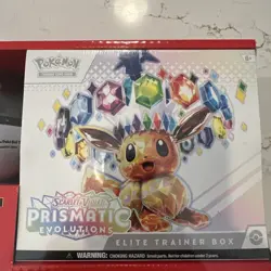 Pokemon Prismatic Evolutions Elite Trainer Box Pokeball Tin & Pokepez NIB - Image 4