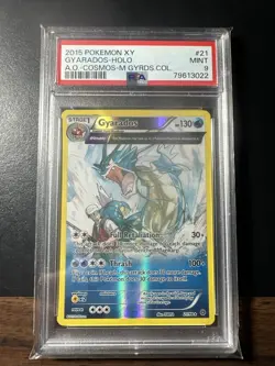 2015 POKEMON XY ANCIENT ORIGINS #21 GYARADOS-REVERSE FOIL PSA 9 *PSA MISLABEL - Image 1