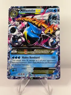 Pokemon TCG XY- Evolutions M Blastoise EX Full Art Holo Ultra Rare 30/146 - LP - Image 1