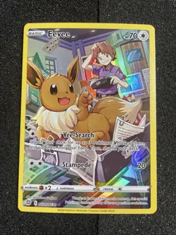 Pokemon Eevee TG11/TG30 Brilliant Stars Trainer Gallery Ultra Rare Holo LP A - Image 1