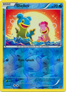 Pokemon - Shellos - 28/114 - Common - Reverse Holo - XY - Steam Siege - NM - Image 1