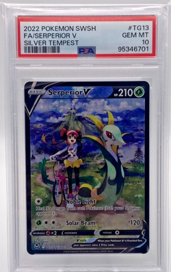 2022 Pokemon Silver Tempest Serperior V Trainer Gallery Holo #TG13/TG30 PSA 10 - Image 1
