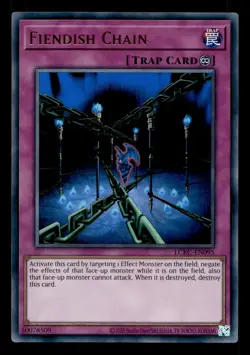 Fiendish Chain LCKC-EN095 Ultra Rare Legendary Collection Kaiba Yu-Gi-Oh NM - Image 1