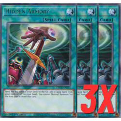 Yugioh Hidden Armory (GRCR-EN054) 1st Edition RARE (NEAR MINT) (3X) - Image 1