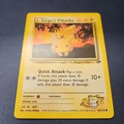 Lt. Surge's Pikachu 84/132 Pokemon TCG Gym Challenge Unlimited NM/MT Card WOTC - Image 2