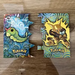 Pokemon 2000 Topps TV Die Cut Cards - Alakazam & Caterpie - Image 1