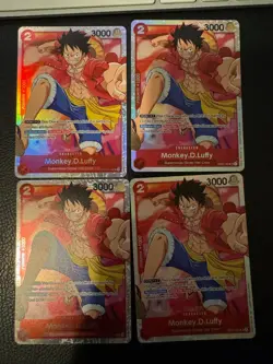 OP01-024 Monkey.D.Luffy SR English x4 Playset One Piece Card Game Romance Dawn - Image 1