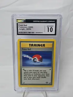 Pokemon TCG Poke Ball 64/64 Jungle CGC 10 Graded Card - Image 1