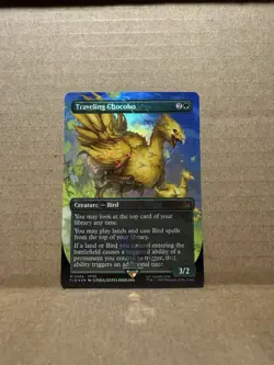 Traveling Chocobo Borderless Chocobo Track Foil Card #0568 MTG - Image 1