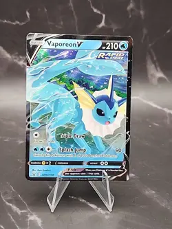 Pokemon Vaporeon v SWSH150 Holofoil Promo Rare Card - Image 1