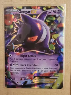 Pokemon Gengar EX Holo Card 34/119 XY-Phantom Forces - Image 1