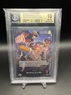 Monkey D Luffy BGS 10 OP05-060 PSA Magazine Exclusive One Piece Promo Piece Card - Image 1