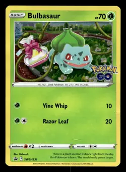 Bulbasaur SWSH231 Holo Rare Black Star Promo Pokemon Card - Image 1